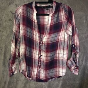 Lightweight plaid lace up